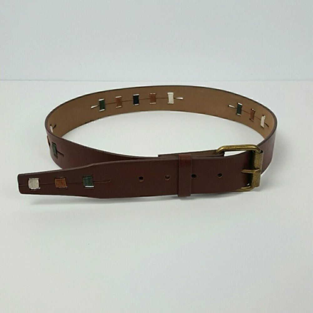 WOMEN'S FAUX  LEATHER  COLOR CHESTNUT  BELT SIZE  SMALL/‎ MEDIUM   32"